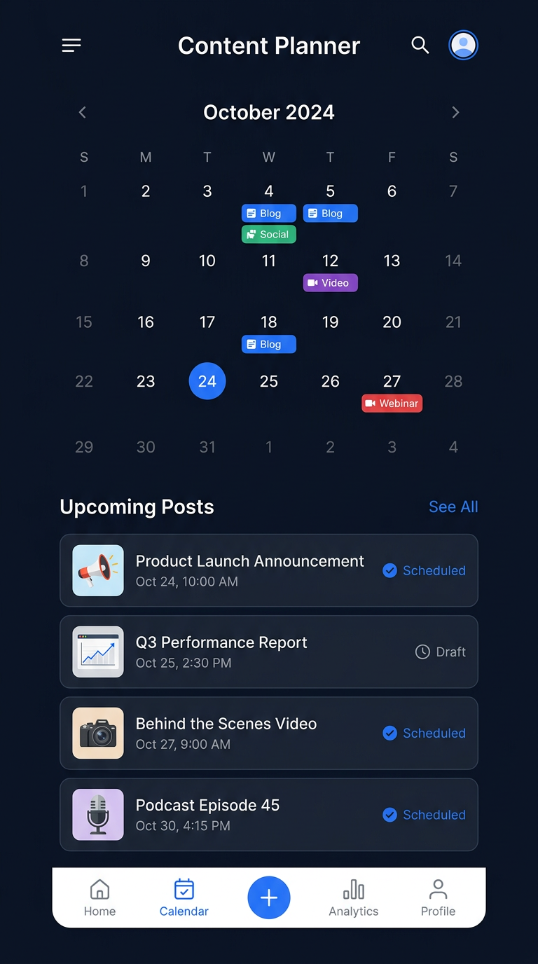 Preview Content Planner